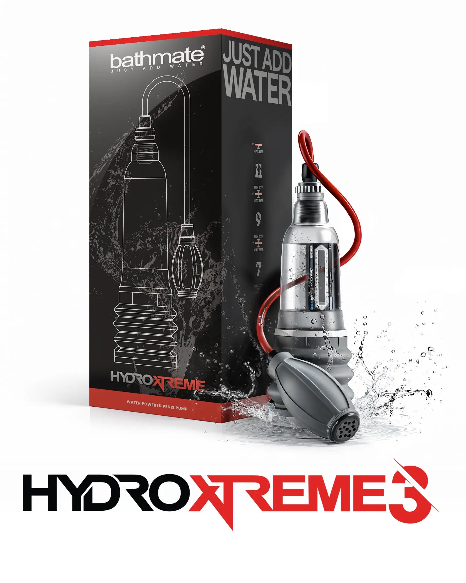 Bathmate HydroXtreme 3 kit with handball pump and packaging